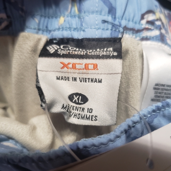 Columbia XCO Mens Blue Printed Shorts XL New with Tags - Picture 5 of 11